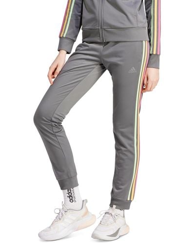 adidas Essentials Warm-up Slim Tapered 3-stripes Track Pants - Gray
