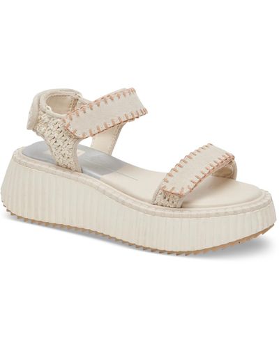 Dolce Vita Debra Flatform Slingback Sandals - White