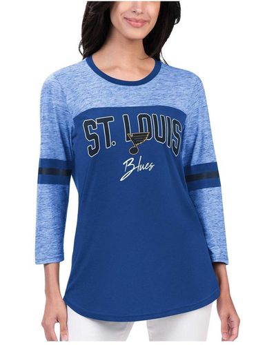 G-III 4Her by Carl Banks St. Louis S Play The Game 3/4-sleeve T-shirt - Blue