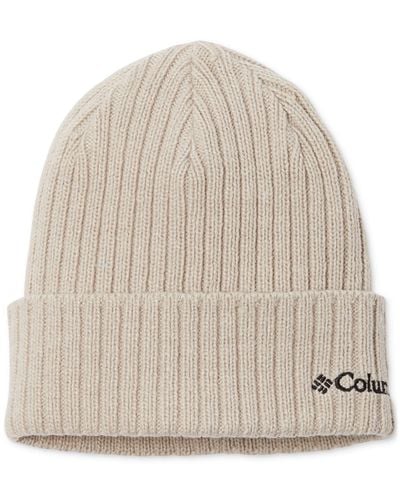 Columbia Ribbed-knit Embroidered Logo Watch Cap - Natural