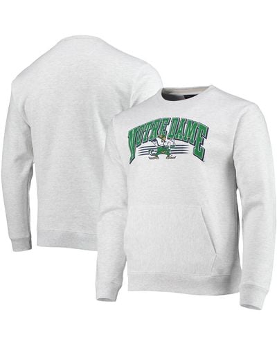 League Collegiate Wear Notre Dame Fighting Irish Upperclassman Pocket Pullover Sweatshirt - Gray