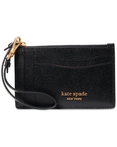 Kate Spade Morgan Saffiano Leather Coin Card Case Wristlet - Black