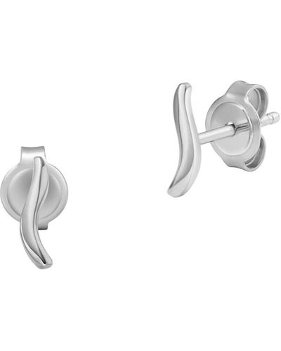 Skagen Essential Waves Stainless Steel Stud Earrings - White
