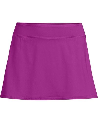 Lands' End Tummy Control Swim Skirt Swim Bottoms - Purple