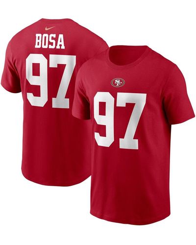 Nike Nick Bosa San Francisco 49ers Player Name And Number T-shirt - Red