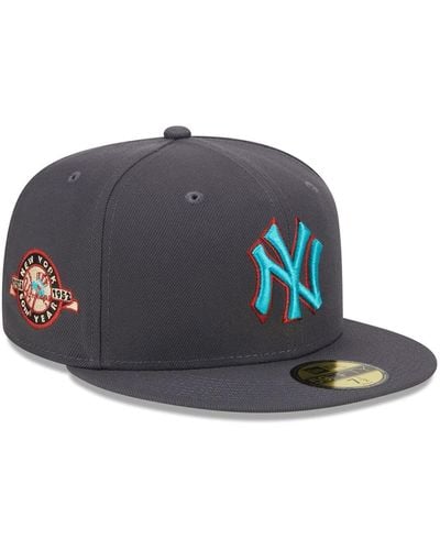 KTZ New York Yankees Print Undervisor 59fifty Fitted Hat - Blue