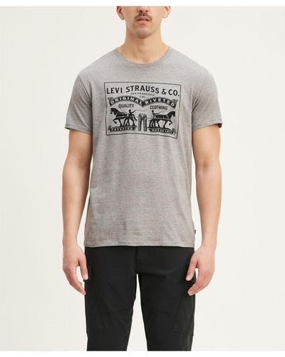 Levi's 2-horse Graphic Regular Fit Crewneck T-shirt - Gray