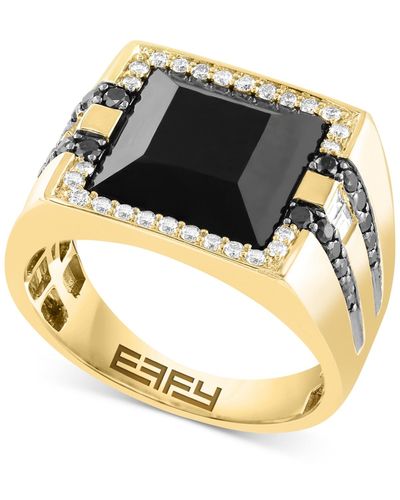 Effy Effy Onyx & Diamond Ring (3/4 Ct. T.w. - Metallic