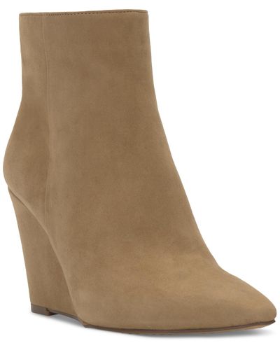 Vince Camuto Teeray Pointed-toe Wedge Booties - Natural