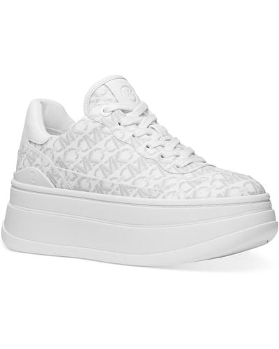 Michael Kors Hayes Empire Signature Logo Platform Sneaker - White