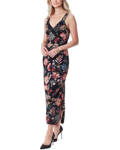 Jessica Simpson Rosalyn Floral-print Maxi Dress - Blue