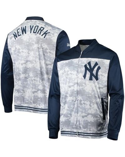 Stitches New York Yankees Camo Full-zip Jacket - Blue
