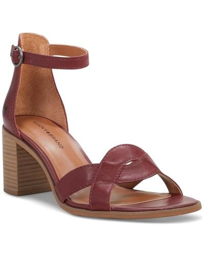 Lucky Brand Sarwa Ankle Strap Dress Sandals - Brown