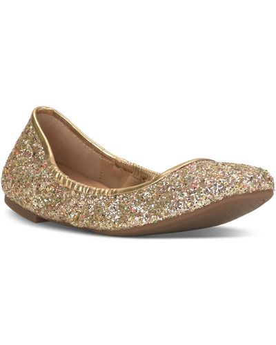 Jessica Simpson Sandaze Slip-on Square Toe Ballet Flats - Natural