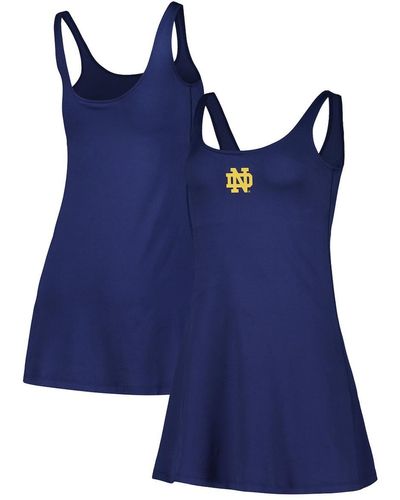 ZooZatZ Notre Dame Fighting Irish Logo Scoop Neck Dress - Blue