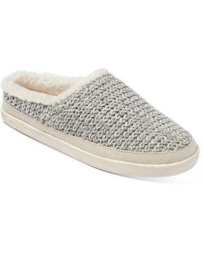 TOMS Sage Knit Cozy Slip-on Slippers - White