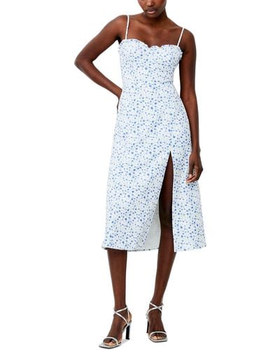 French Connection Camille Echo Floral-print Midi Dress - Blue