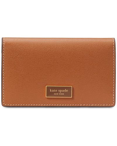 Kate Spade Katy Textured Leather Small Bifold Snap Wallet - Brown