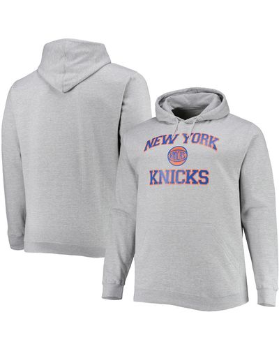 Profile New York Knicks Big And Tall Heart And Soul Pullover Hoodie - Gray