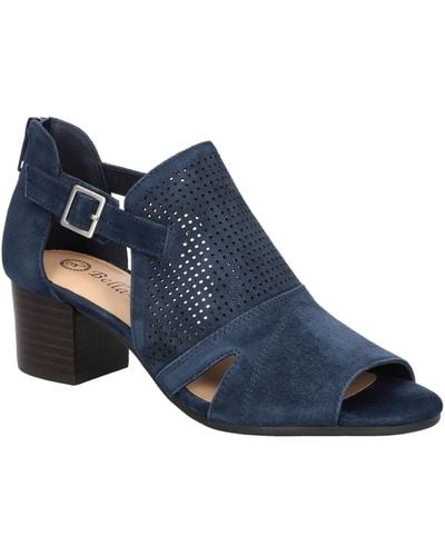 Bella Vita Illiana Block Heeled Sandals - Blue