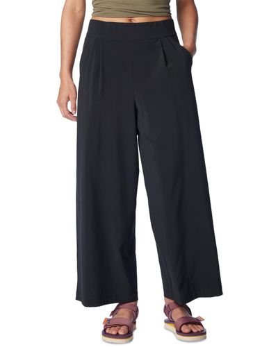 Columbia Solid Anytime Wide-leg Pull-on Pants - Black