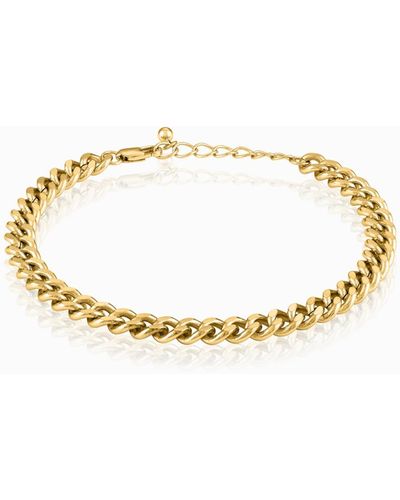 OMA THE LABEL Cuban Link Collection Anklet - Metallic