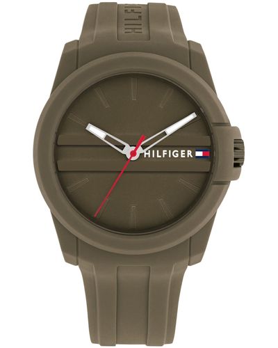 Tommy Hilfiger Quartz Silicone Watch 44mm - Green