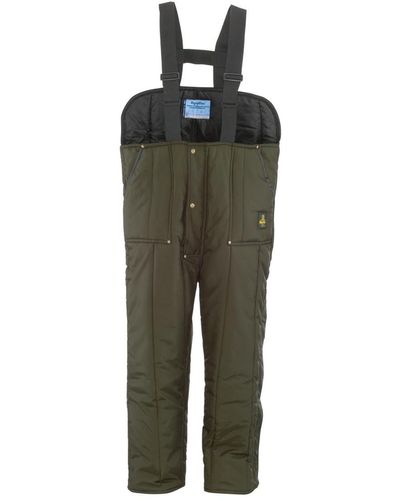 Refrigiwear Big & Tall Iron-tuff Insulated Low Bib Overalls -50f Cold Protection - Green