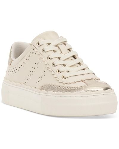 Vince Camuto Jenlie Platform Lace-up Sneakers - Natural