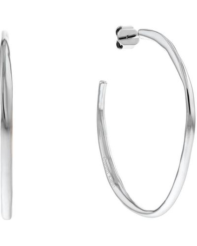 Calvin Klein Stainless Steel Hoop Earrings - Metallic