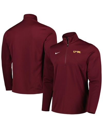 Nike Distressed Minnesota Golden Gophers Vintage-like Collection Performance Training Quarter-zip Top - Red