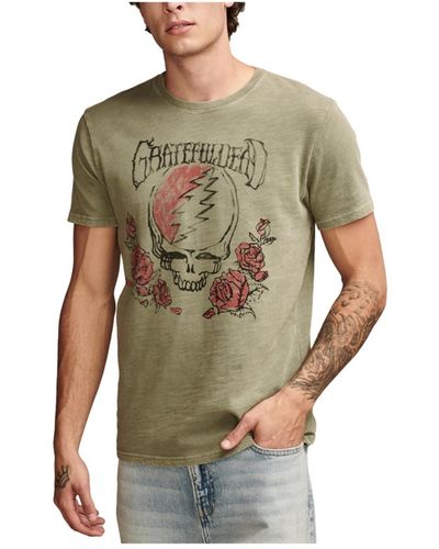 Lucky Brand Grateful Dead Rose Short Sleeve T-shirt - Gray