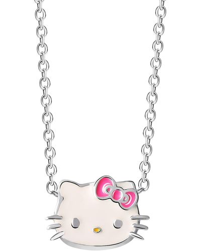 Giani Bernini Hello Kitty Enamel Pendant Necklace - White