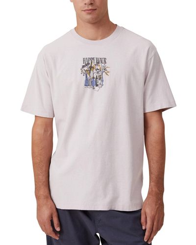 Cotton On Premium Loose Fit Art T-shirt - White