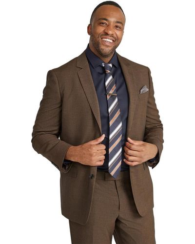 Johnny Bigg Big & Tall Austin Stretch Suit Jacket - Brown
