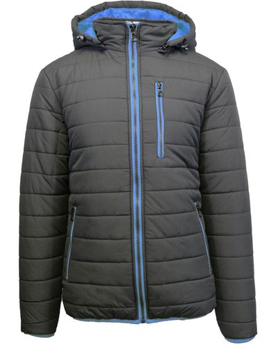 Galaxy By Harvic Spire By Galaxy Puffer Bubble Jacket - Blue