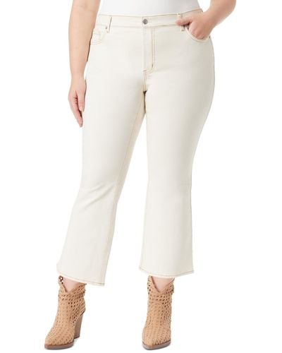 Jessica Simpson Trendy Plus Size Charmed Ankle Flare Jeans - White