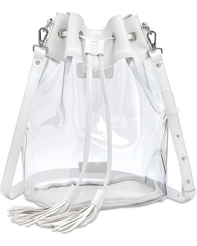 Steve Madden Clear Bucket Bag - White