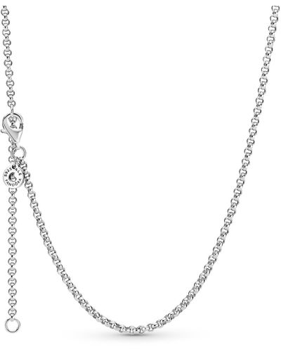 PANDORA Moments Sterling Rolo Chain Necklace - Metallic