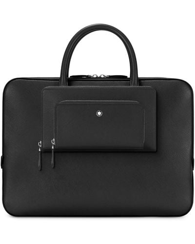 Montblanc Sartorial Leather Briefcase Document Case - Black
