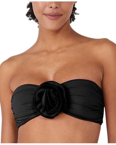 Kate Spade Rosette-detail Convertible Bandeau Bikini Top - Black