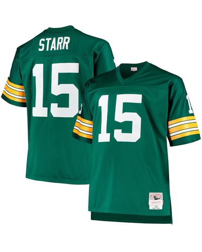 Mitchell & Ness Bart Starr Bay Packers Big And Tall 1968 Retired Player Replica Jersey - Green