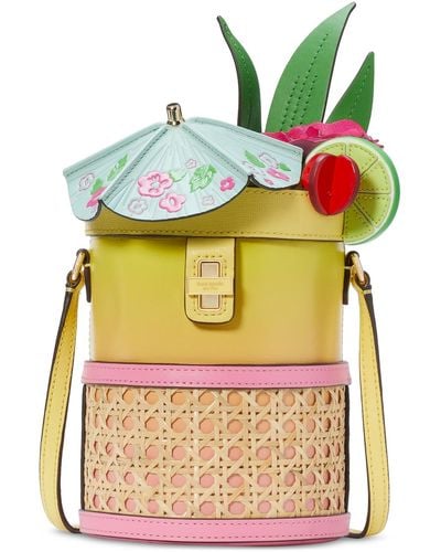 Kate Spade Playa Ombre Leather Crossbody Bag - Yellow