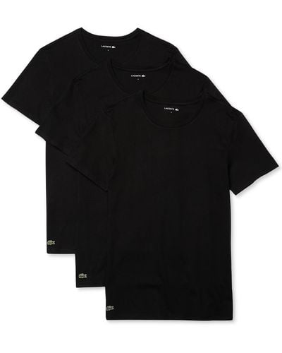 Lacoste Crew Neck Slim Fit Undershirt Set - Black