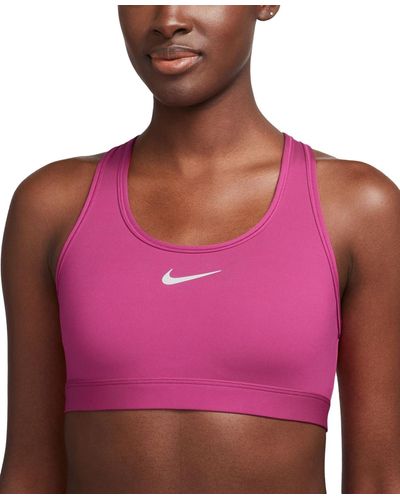 Nike Swoosh Padded Medium-impact Sports Bra - Pink