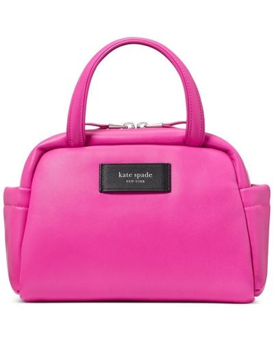 Kate Spade Puffed Smooth Leather Small Satchel - Pink