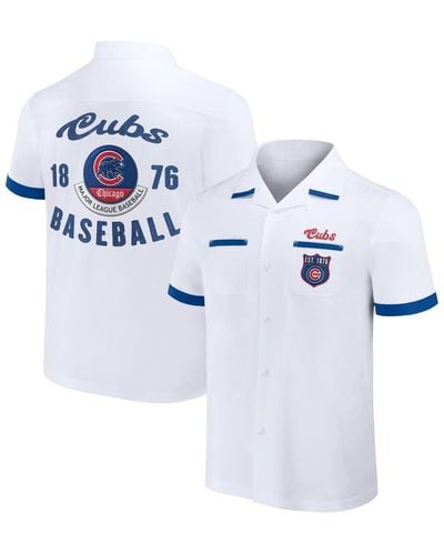 Fanatics Darius Rucker Collection By Chicago Cubs Bowling Button-up Shirt - White