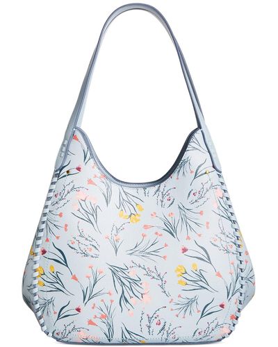 Style & Co. Whip-stitch Soft Printed 4-poster Tote - Blue