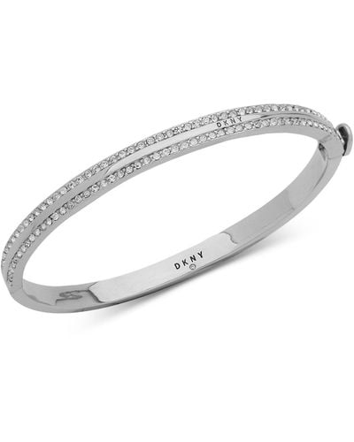 DKNY Pave Bangle Bracelet - Metallic