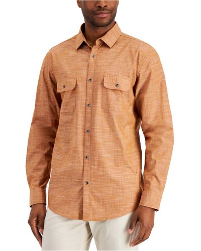 Alfani Regular-fit Solid Shirt, Created For Macy's - Multicolor